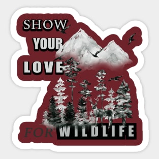 Show your love for wildlife Sticker